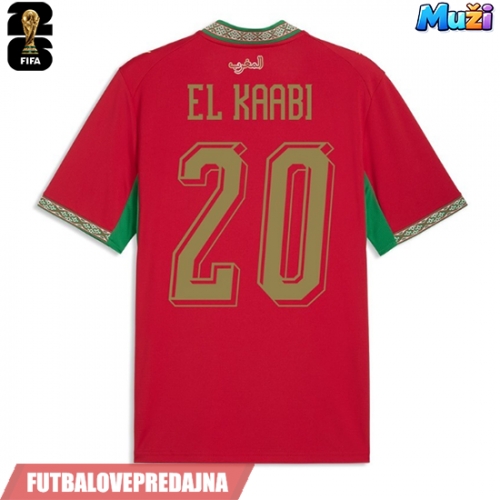 Lacne Muži Futbalové dres Maroko Ayoub El Kaabi #20 MS 2026 Krátky Rukáv - Domáci